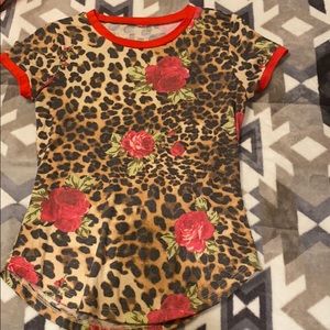 Cheetah rose top